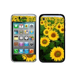 Graphics and More Protective Skin Sticker Case for iPhone 3G 3GS   Non Retail Packaging   Field of Sunflowers: Cell Phones & Accessories