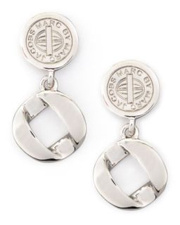Cable Link Drop Earrings, Silvertone   MARC by Marc Jacobs   Silver