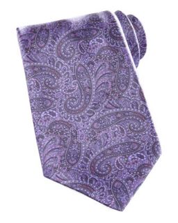 Mens Paisley Tie, Purple   Stefano Ricci   Purple