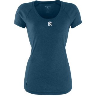 Antigua New York Yankees Womens Pep Shirt   Size: Large, Navy/heather (ANT