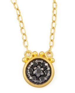 Moonstruck 24k Black Diamond Pendant Necklace   Gurhan   Black (24K )