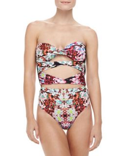 Womens Tigre Floral Print One Piece Swimsuit   6 Shore Road   Rainbow floral