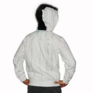 Mens Hurley White Front Zipper Sweatshirt Hoodie Jacket (Size: XL): Clothing