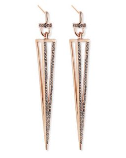 Rose Gold Plated Caged Spike Earrings   Paige Novick   Rose gold