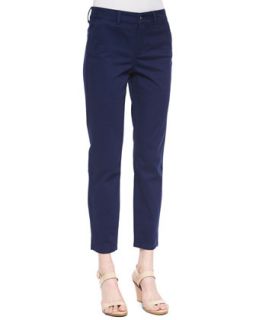 Womens Alieen Twill Ankle Trousers, Petite   NYDJ   Oxford blue (8P)