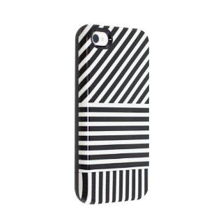 Uncommon LLC C0070 EB Linear Runway Capsule Hard Case for iPhone 4/4S   Retail Packaging   Black/White: Cell Phones & Accessories