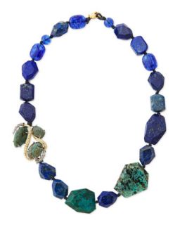 Single Strand Blue Beaded Necklace   Alexis Bittar   Blue