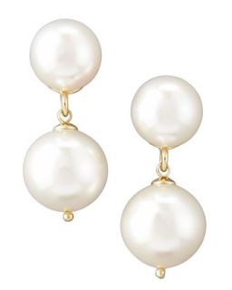 White Pearl Drop Earrings   Majorica   Pearl