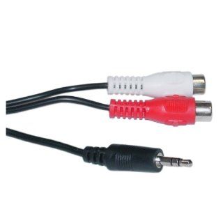 3.5mm Stereo to Female RCA Cable, 1 Male 3.5mm, 2 Female RCA, 6 foot: Cell Phones & Accessories