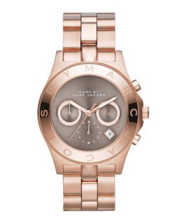 Blade Rose Golden Chronograph Watch with Gray Dial   MARC by Marc Jacobs   Gray