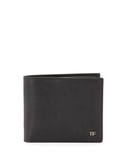 Mens TF Leather Bi Fold Wallet, Black   Tom Ford   Black
