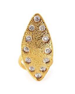 Crystal Studded Marquise Ring   Alexis Bittar   Gold (7)
