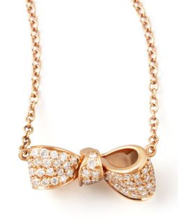 Bow 18k Rose Gold Diamond Necklace   Mimi So   Gold (18k )