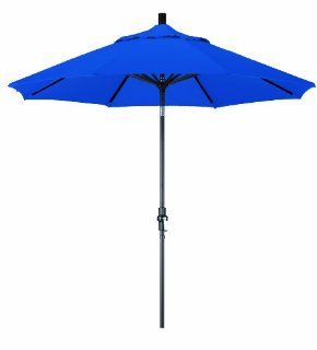 California Umbrella 9 Feet Pacifica Farbric Aluminum Crank Lift Collar Tilt Market Umbrella with Black Pole, Pacific Blue : Patio Umbrellas : Patio, Lawn & Garden