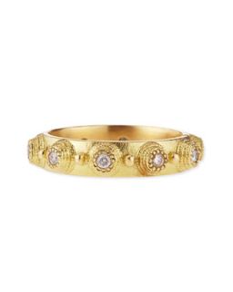 18k Yellow Gold Diamond Bezel Stackable Ring   Armenta   Gold (6)