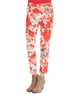 Womens Maxine Tapestry Cropped Pants   Parker   Red ptrn (2)