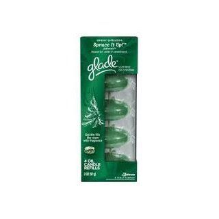 (4) Glade Winter Collection "Spruce It Up" Scented Oil Candle Refills 1/pack: Health & Personal Care
