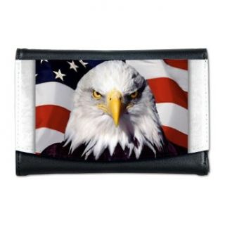 Artsmith, Inc. Mini Wallet Eagle on American Flag: Clothing