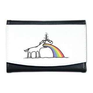 Artsmith, Inc. Mini Wallet Unicorn Vomiting Rainbow: Clothing