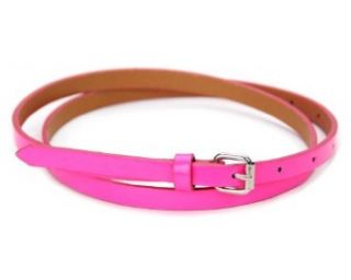 Love The Belt Women's Classic Skinny Belt 30   36" Pink at  Womens Clothing store: Apparel Belts