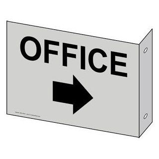Office With Arrow Sign NHE 13903Proj BLKonPRLGY Wayfinding : Business And Store Signs : Office Products