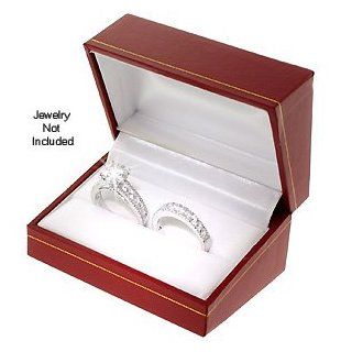 Classic Cartier Design Red Engagement Set Double Ring Gift Box: Jewelry Boxes: Jewelry