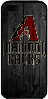Baseball Arizona Diamondbacks sport wood background shell phone micase black iphone 5 phone shell mobile phone accessories (TPU material): Cell Phones & Accessories