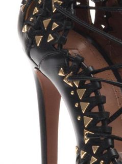 Studded lace up leather sandals  Azzedine Alaïa  MATCHESFASH