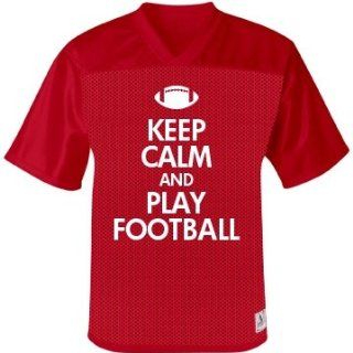 Keep Calm & Play Football: Unisex Augusta Replica Football Jersey: Sports & Outdoors