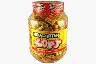 Now and Later Jar Soft Banana & Other Flavors : Taffy Candy : Grocery & Gourmet Food