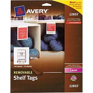 Avery Removable Shelf Tags for Laser Printers, 2 1/4 x 2
