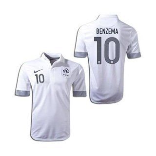 Nike France Benzema #10 Soccer Jersey (Away 2012/13) XL : Sports & Outdoors