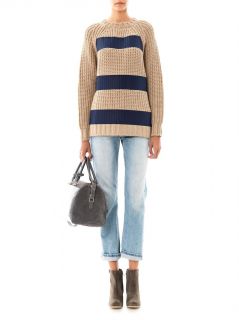 Printed stripe chunky knit sweater  MSGM