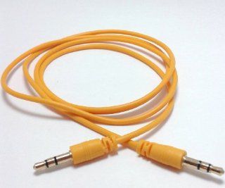 CablesFrLess (TM) Blue 3ft 3.5mm Auxiliary (AUX) Audio Jack cable (Orange): Electronics
