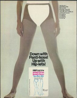 Down with Panti hose! Up with Hip lets Finesses by Stevens ad 1968 pantyhose: Entertainment Collectibles