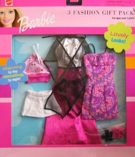 Barbie 3 Fashion Gift Pack   Lovely Looks! Charming By Day Dazzling By Night! (2001): Toys & Games
