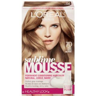 L'Oreal Paris Sublime Mousse by Healthy Look Hair Color, 70 Pure Dark Blonde : Hair Color Refreshers : Beauty
