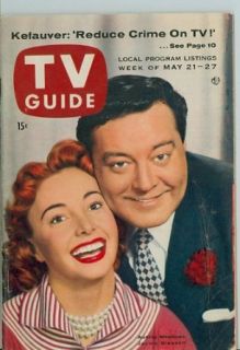 1955 TV Guide May 21 Jackie Gleason and Audrey Meadows   Cleveland edition   No Mailing Label Excellent: Entertainment Collectibles