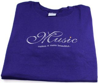 CMC T Shirt "Music Makes It More Beautiful", XXL   Purple: Musical Instruments