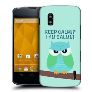 Head Case Designs Green Wing Mean Owl Hard Back Case Cover For LG Nexus 4 E960 Cell Phones & Accessories