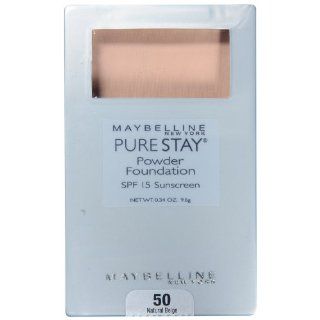 Maybelline New York Purestay Powder & Foundation SPF 15, Natural Beige   .34 oz : Maybelline Purestay Powder Foundation : Beauty