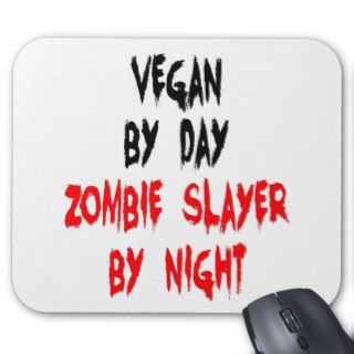 Zombie Slayer Vegan Mouse Pads from Zazzle
