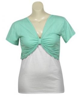 Plus Size Green Shrug with Tank   Size: 2x Color: Green at  Womens Clothing store