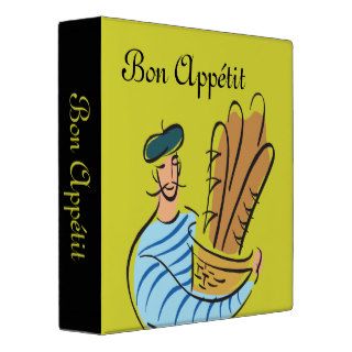 Bon Appétit French Recipes Binder Vinyl Binder