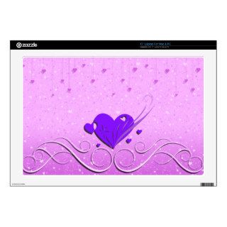 Pink N Purple Heart Explosion   17 in Laptop Skin Laptop Skins