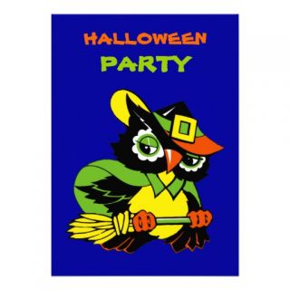 Halloween Party Invitation. Funny Halloween Owl