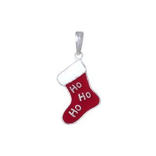 925 Sterling Silver Necklace Charm Pendant, Ho Ho Ho Christmas Holiday Sto: Jewelry