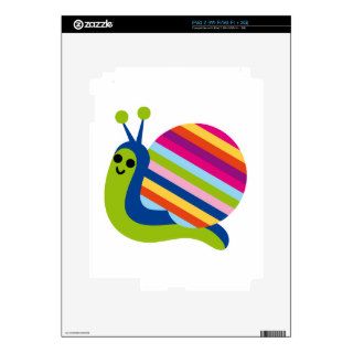 Snail Slugs Gastropoda Cute Cartoon Animal Decals For The iPad 2