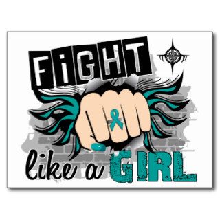 Fight Like A Girl Ovarian Cancer 27.8 Post Cards