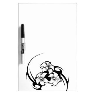 TROPICAL FLOWER VECTOR TATTOO GRAPHICS TOUGH LOGO DRY ERASE BOARDS